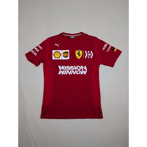 PUMA Scuderia Ferrari F1 Mission WinNow 2019 Shirt Team Mens Medium Racing - Picture 2 of 9